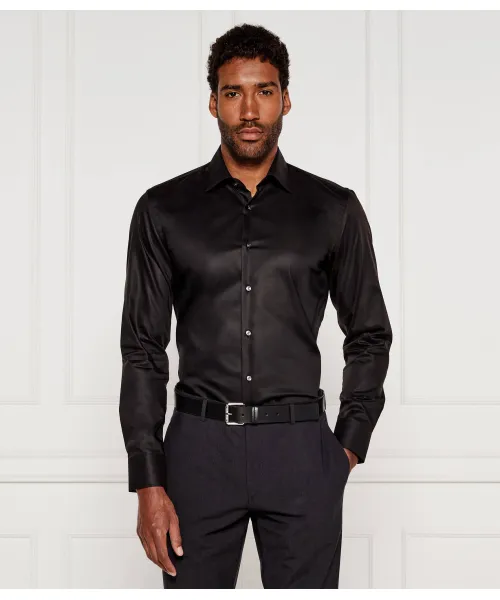

Рубашка h-hank-kent-c1-214 Slim fit Boss, черный