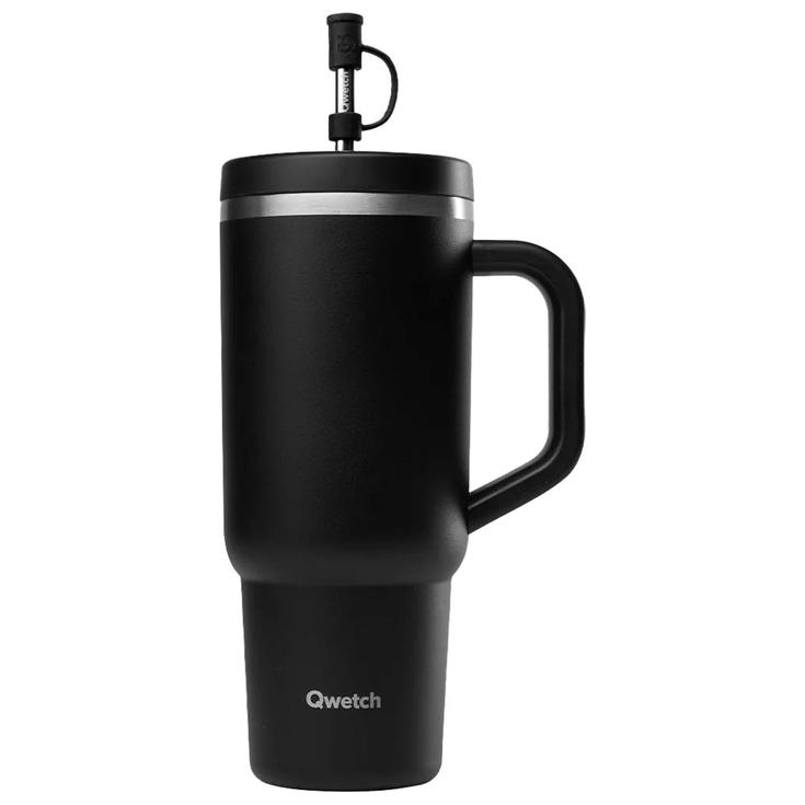 

Кружка дорожная 900 мл матовая черная Qwetch