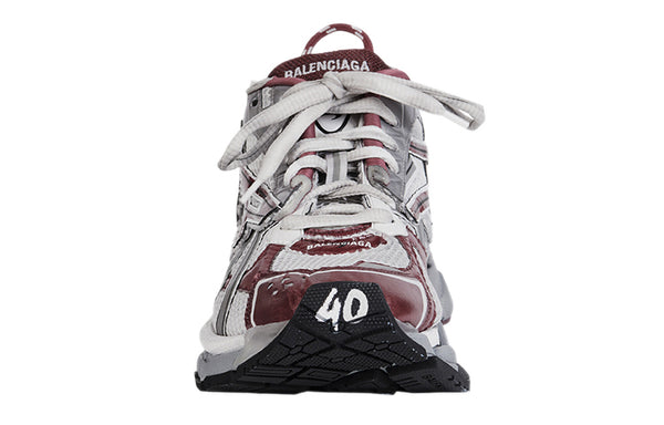 Кроссовки runner sneakers 'grey burgundy mesh and nylon' Balenciaga, белый — фото 3