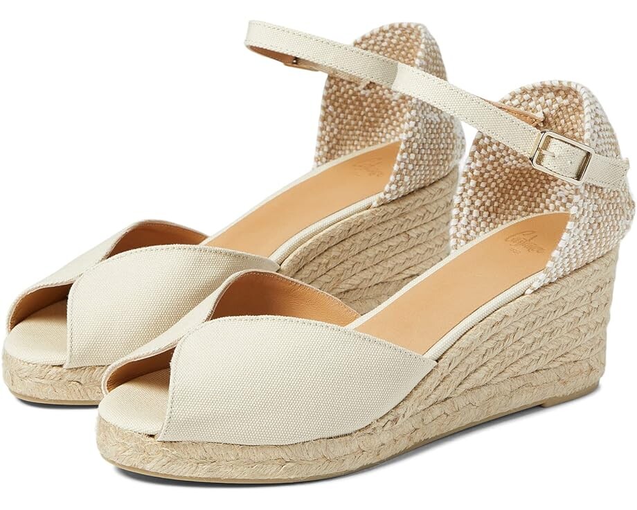 Эспадрильи CASTANER Bianca 60 mm Wedge, слоновая кость