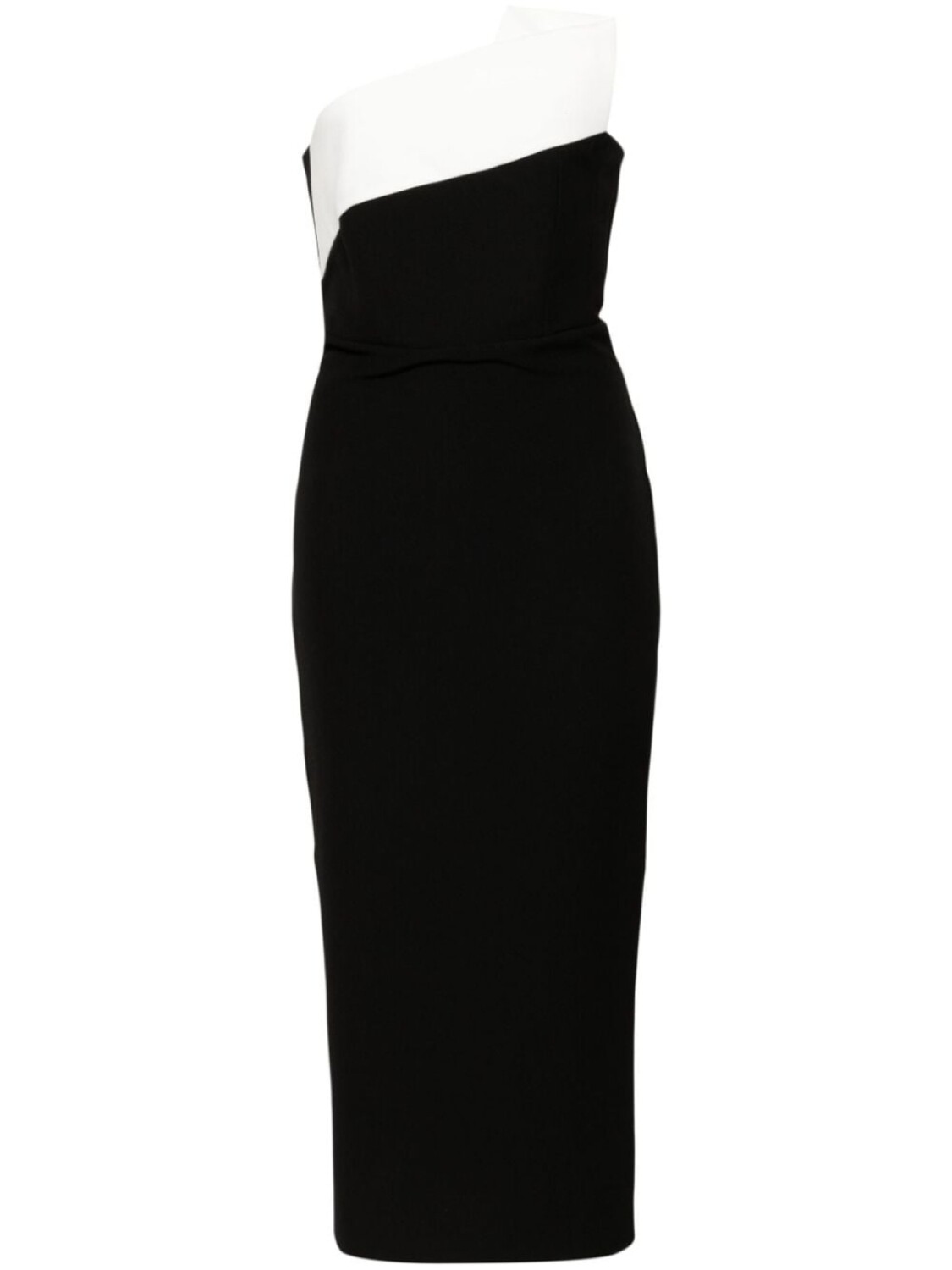 

Roland Mouret драпированное платье миди, черный