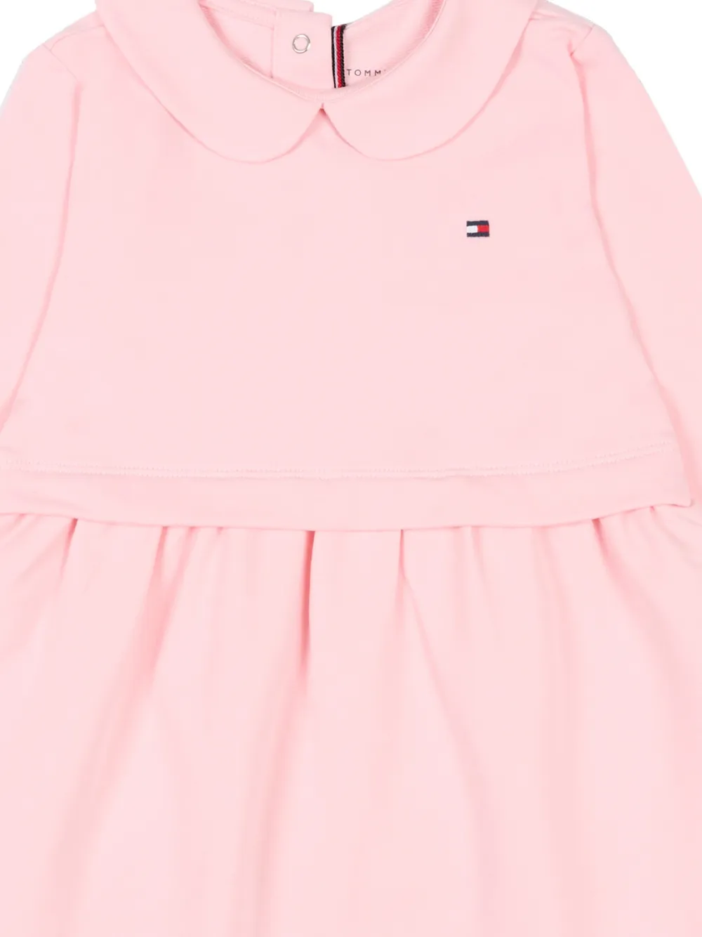 Платье с длинными рукавами и вышитым логотипом Tommy Hilfiger Junior, розовый — фото 3