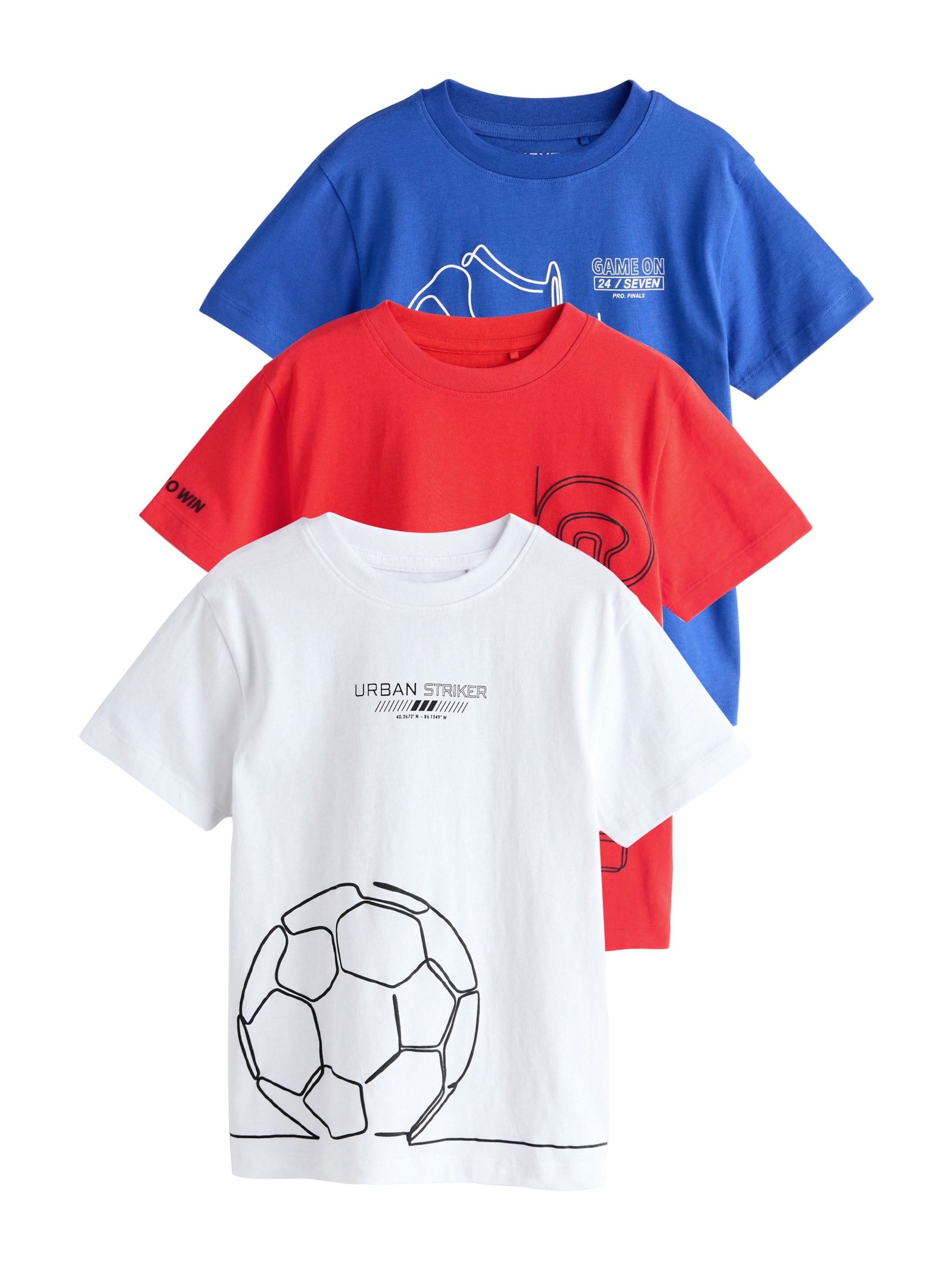 

Next Футболка в синем, красном, белом цветах