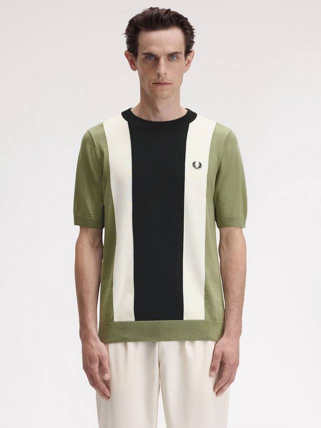 

Футболка с вертикальной полоской Fred Perry, Olive Mint