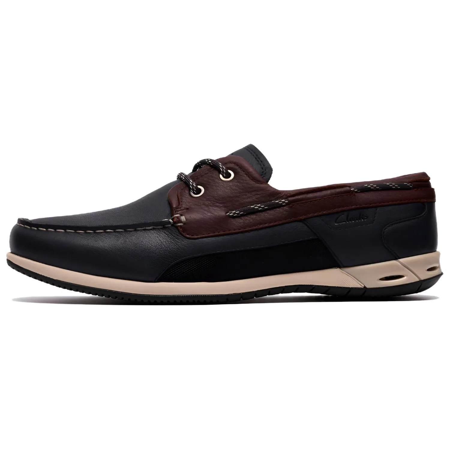 Лоферы из коровьей кожи Orson Sail Clarks темно-синие