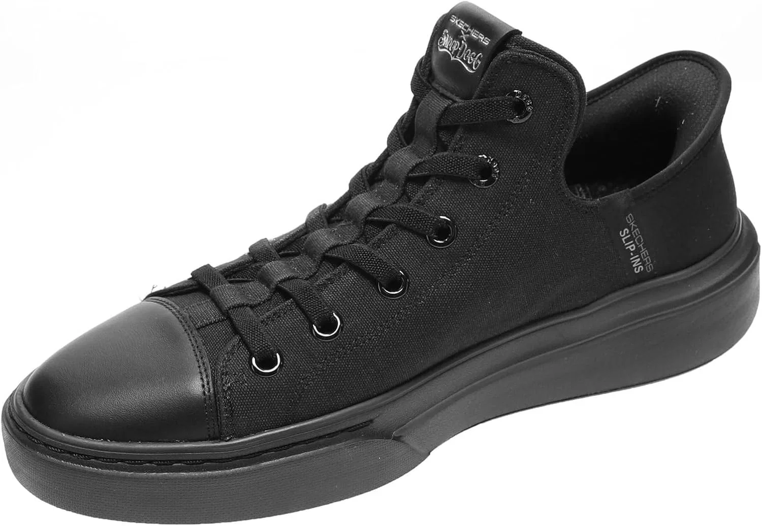 Мужские кроссовки Skechers Slip Ins X Dogg Snoop One Boss Life Canvas Trainers, Black — фото 4