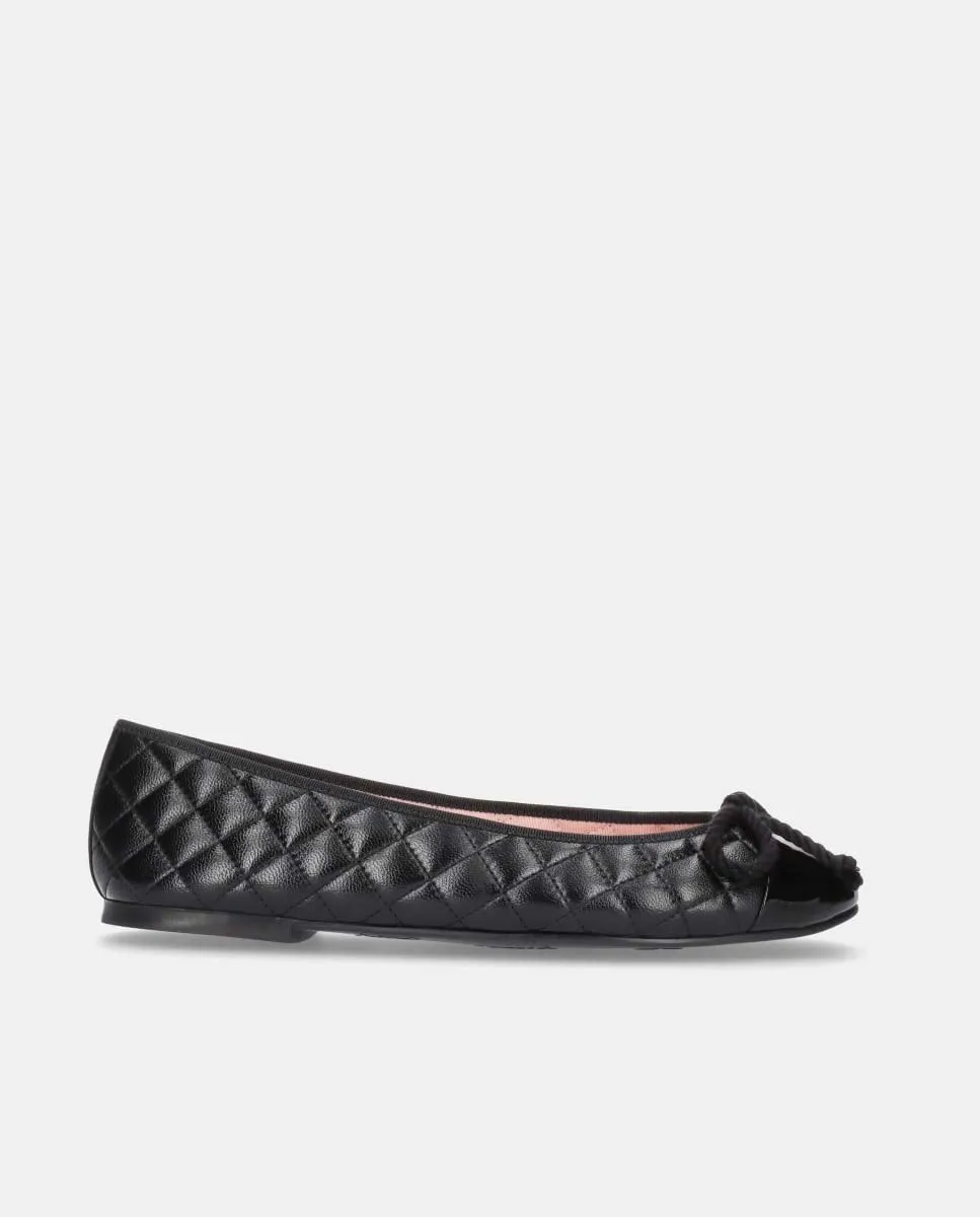Женские балетки Rosario из мягкой наппы с лаковой мыском Pretty Ballerinas, черный