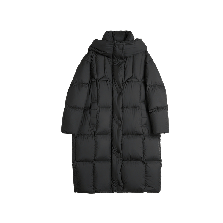 

Пуховик женский с капюшоном утепленный Puffer ELLE, черный