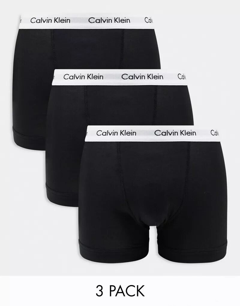 

Черные трусы-шорты Calvin Klein Cotton Stretch (3 шт.)