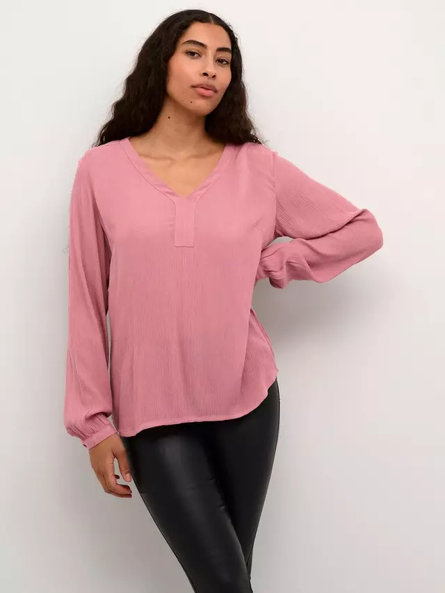 

Блуза KAFFE Amber V-Neck, цвет mesa/rose