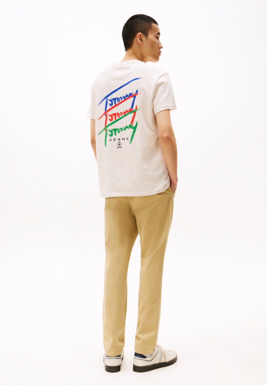 

Рубашка с принтом REG TWISTED SIGNTR EXT Tommy Jeans, бежевый