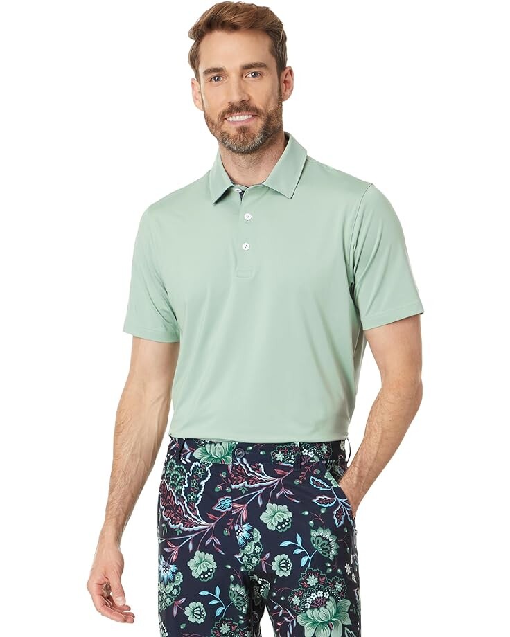 

Поло PUMA Golf Puma X Liberty, цвет Green Fog/Navy Blazer