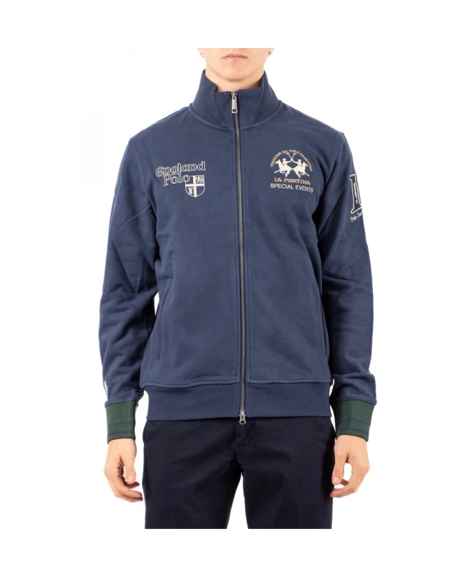 

Толстовка с высоким воротником и застежкой-молнией La Martina, синий