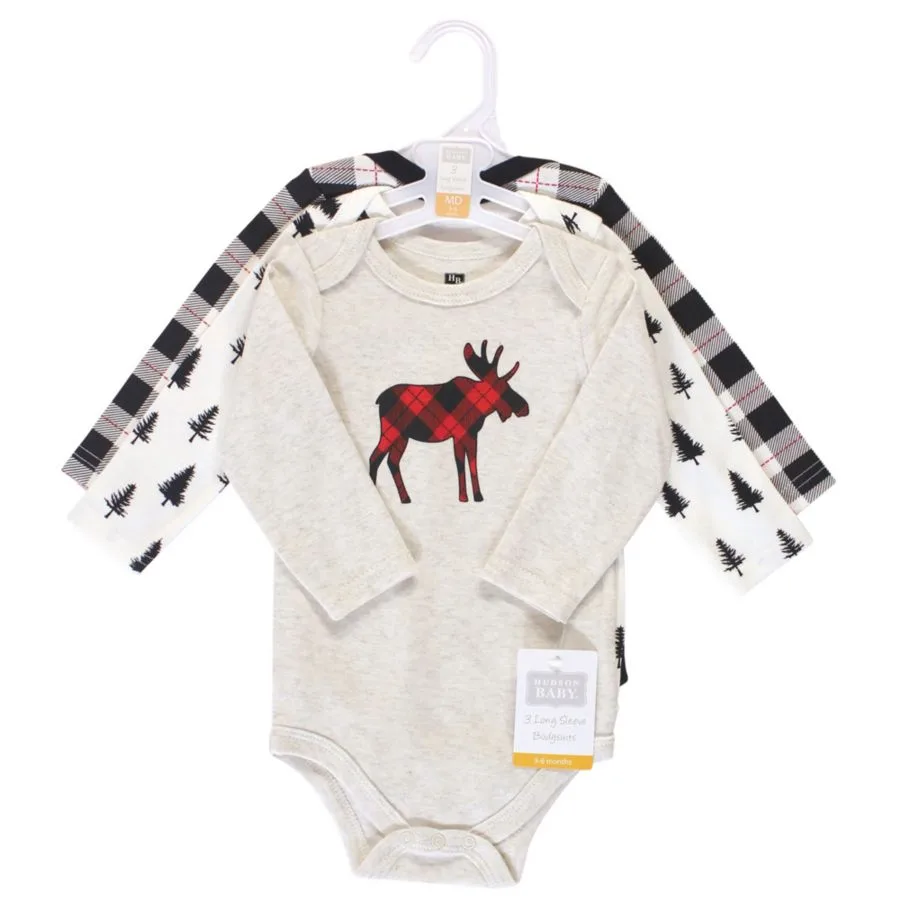 Хлопковые боди с длинными рукавами, комплект из 3 штук Hudson Baby, Moose — фото 2