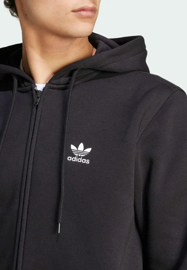 Толстовка ess fz hd на молнии Adidas Originals, Black — фото 4