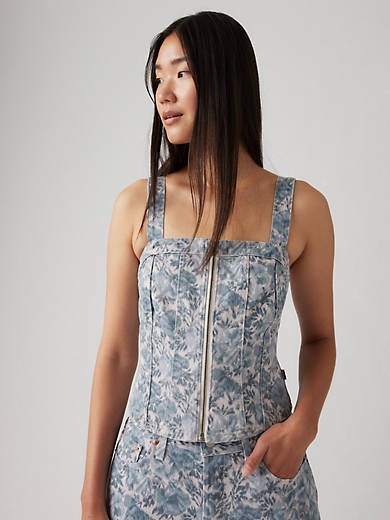 

Скульптурный топ-бюстье Levi's, цвет Ophelia Floral - Medium Wash