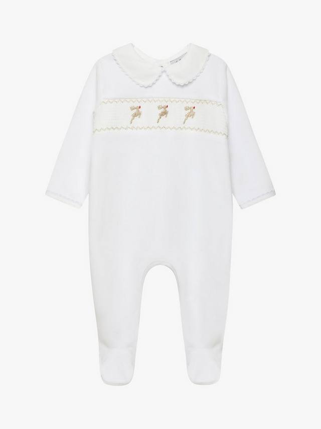 

Боди из хлопчатобумажной смеси baby dasher с оленями Trotters, цвет White & Gold
