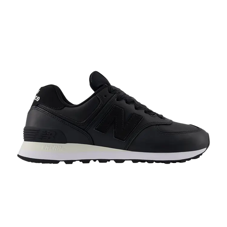 

Кроссовки New Balance Wmns 574 Black Leather White, черный