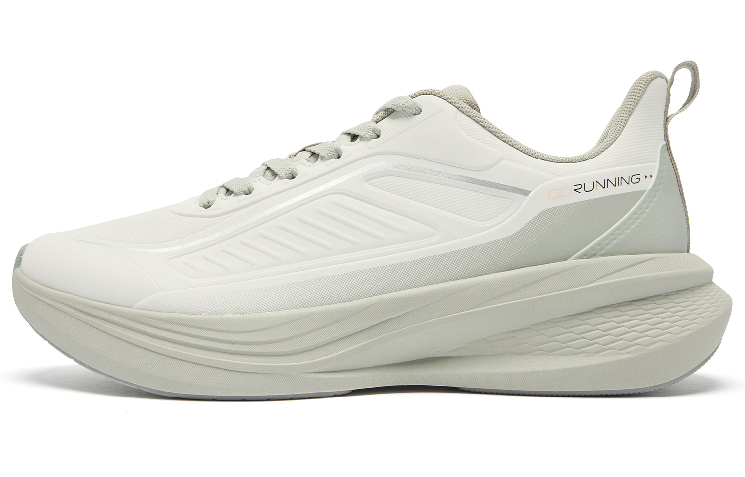 

Qiaodan Кроссовки Rainwing 40 Warm Wear-Resistant Slip-Resistant Low-Top Q-LITESPEED Technology для бега, мужские, белый с зелеными элементами
