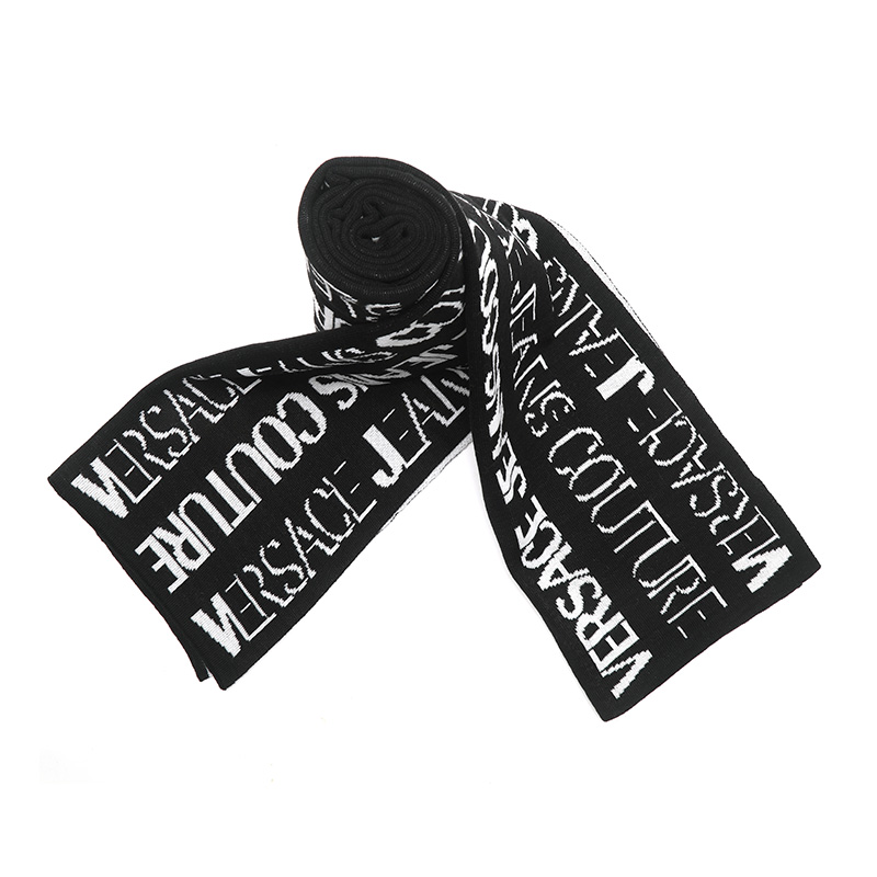 

VERSACE JEANS COUTURE Вязаный шарф унисекс черный, Black