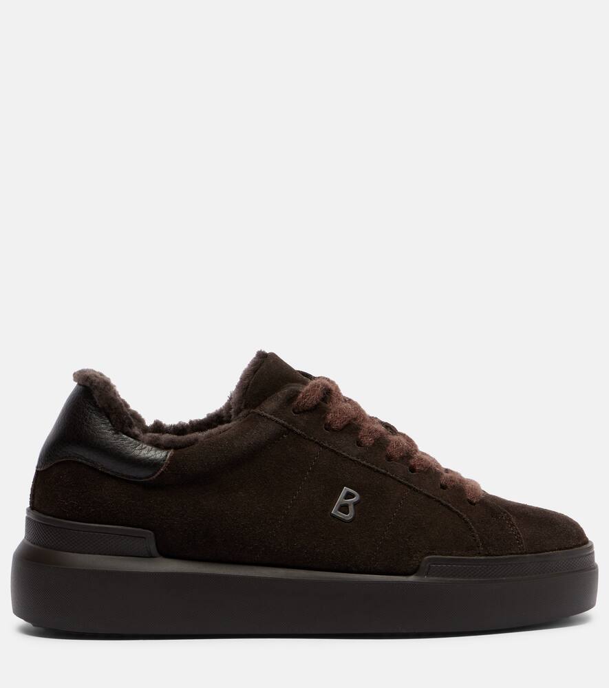 Голливуд 32 кеды из замши с овчиной Bogner, Dark Brown — фото 4
