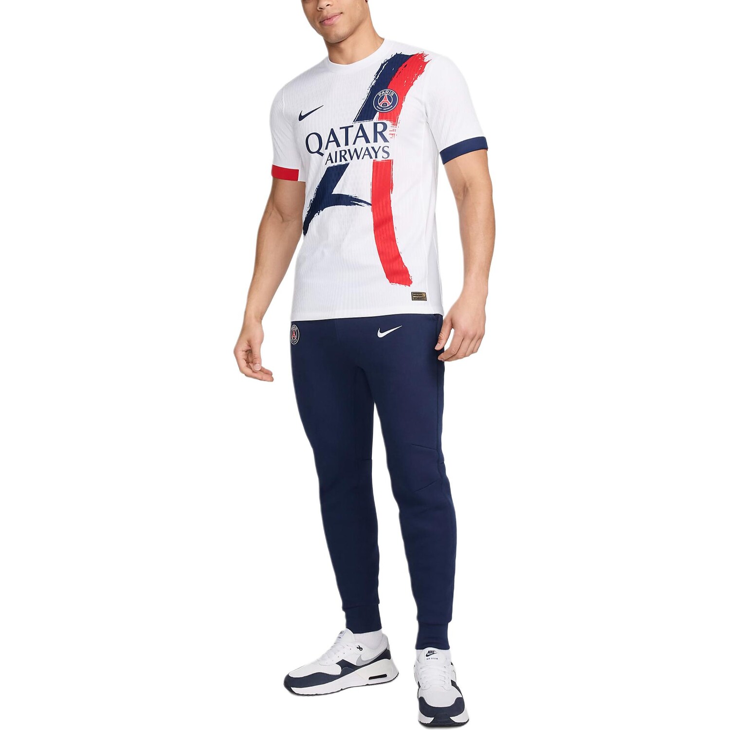 Футболка Dri-FIT ADV мужская, белая/темно-синяя/университетско-красная Nike, красный — фото 2