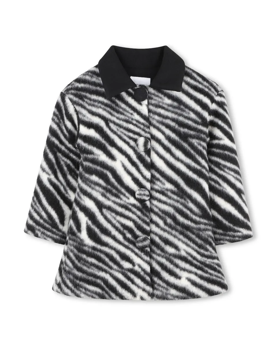 

Детское пальто для девочки черного цвета с длинными рукавами Marc Jacobs