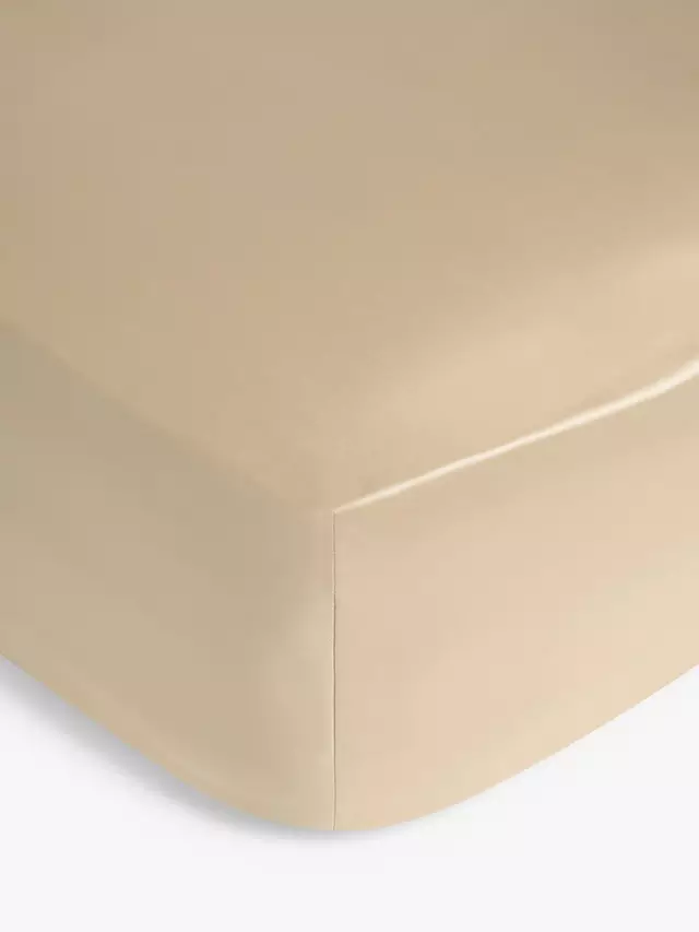 

Простыня на резинке John Lewis Soft & Silky Egyptian Cotton 800 Thread Count Deep, цвет champagne