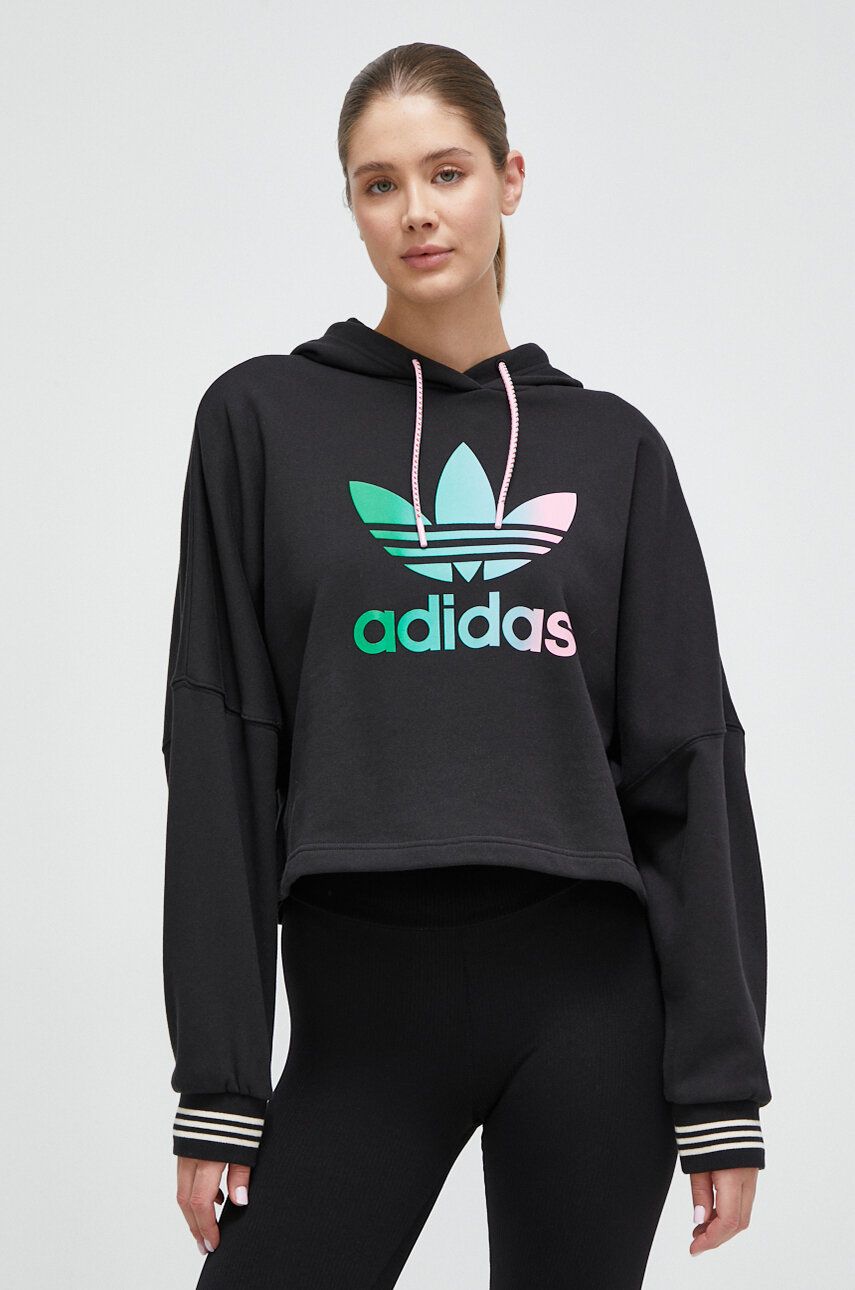 

Хлопковая толстовка adidas Originals, черный