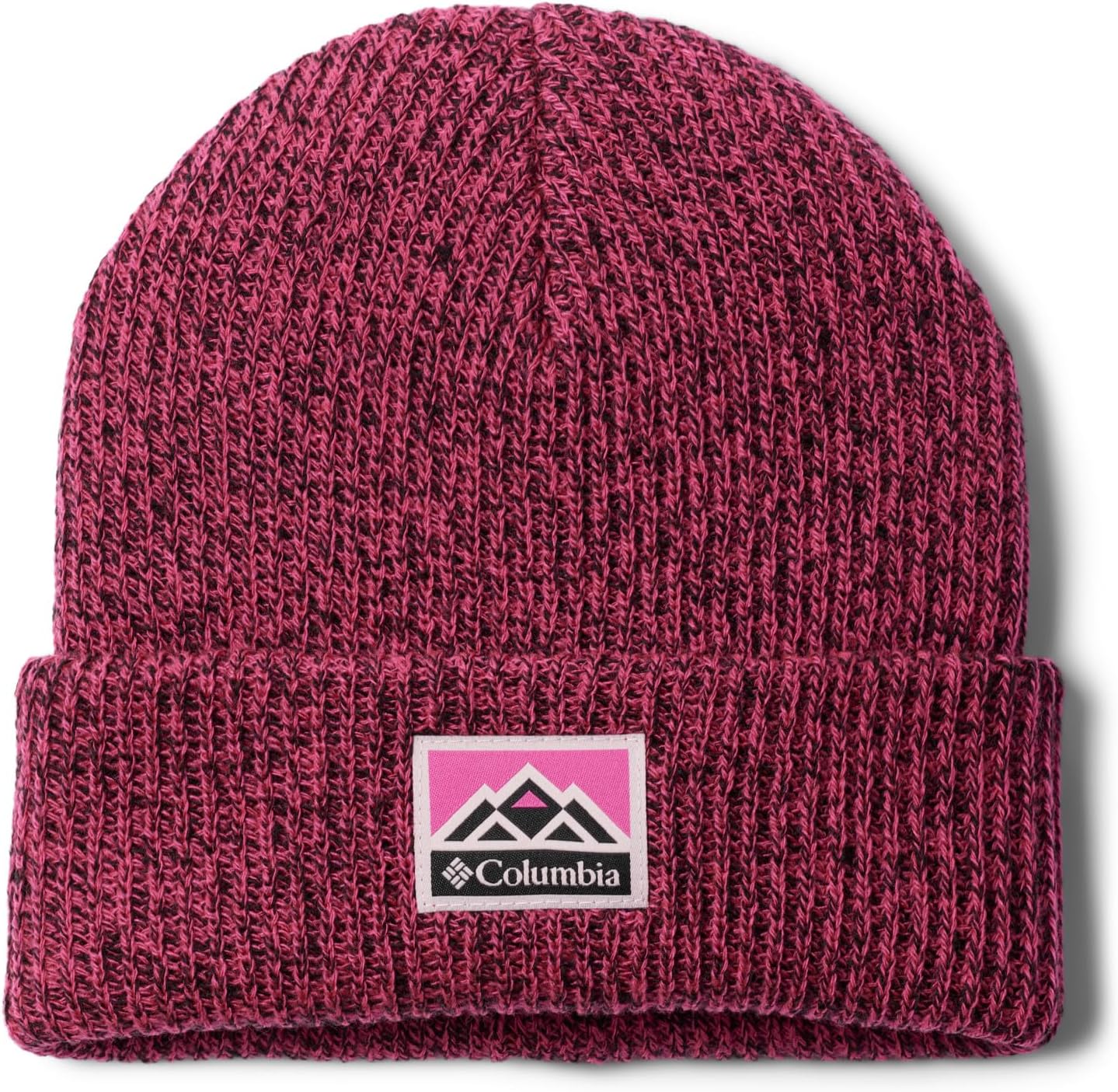 

Columbia Unisex-Adult Whirlibird Cuffed Beanie, Pink Ice/Black Marled/Mountains