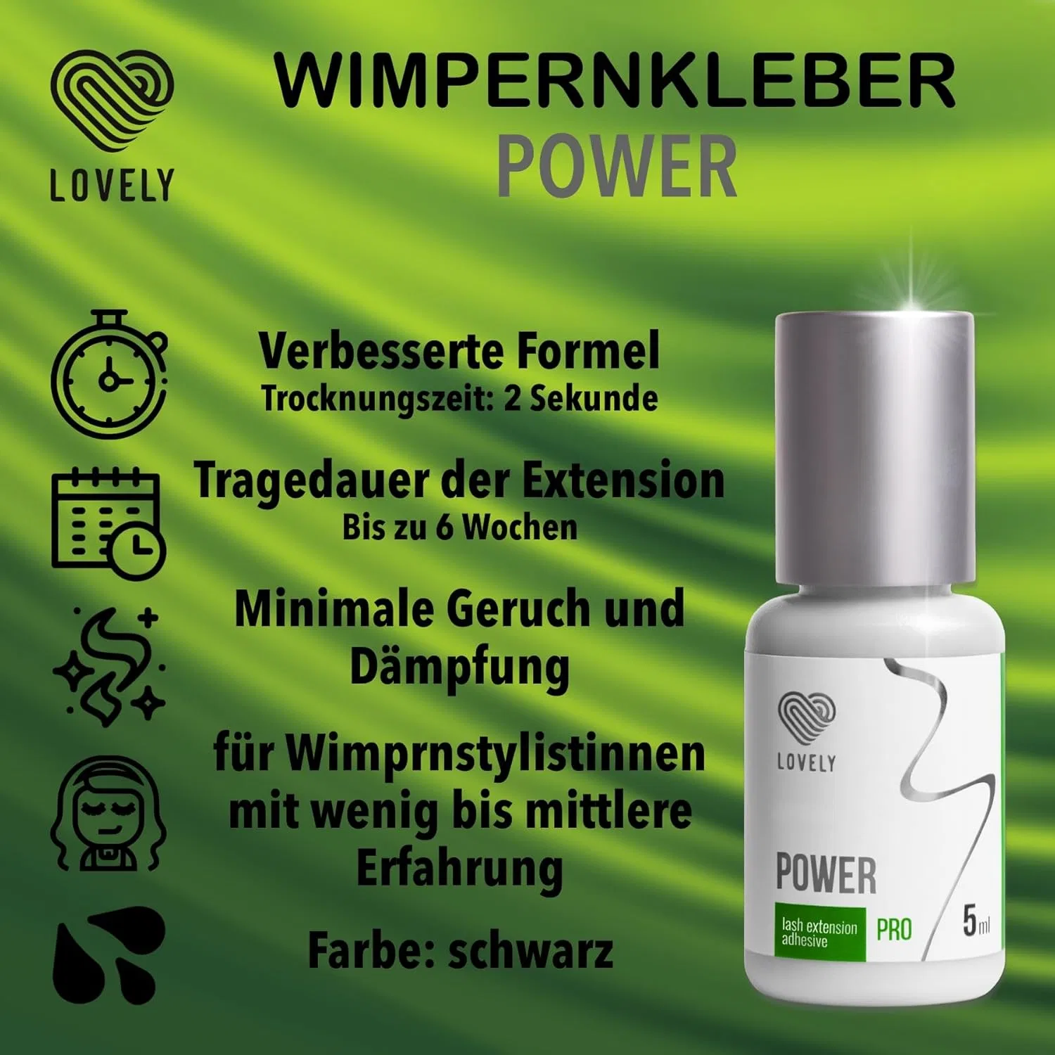 Клей для наращивания ресниц LOVELY Power, черный, 5 мл Lovely — фото 3