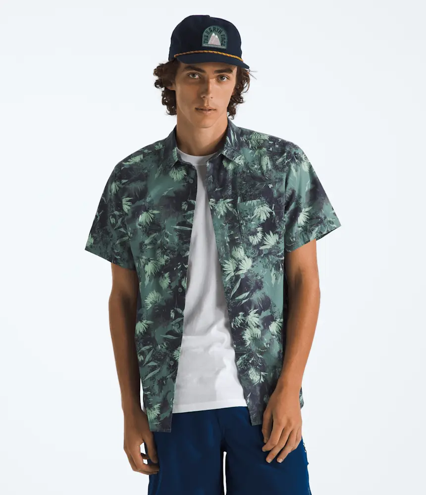

Мужская рубашка с коротким рукавом и узором Baytrail The North Face, Duck Green Prairie Flowers Print