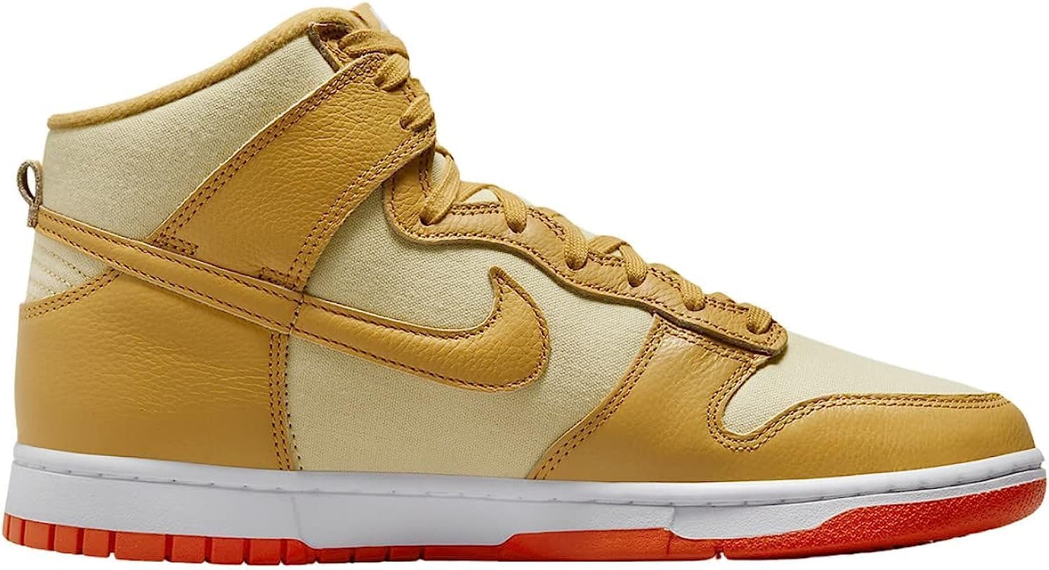 Кроссовки Nike Dunk High Black White (2021) Код модели: DD1399-105, Team Gold Wheat Gold — фото 2