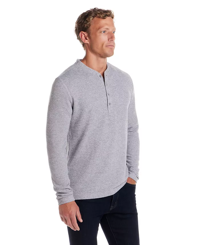 

Мужская футболка Mixy Knit с воротником хенли Weatherproof Vintage, серый