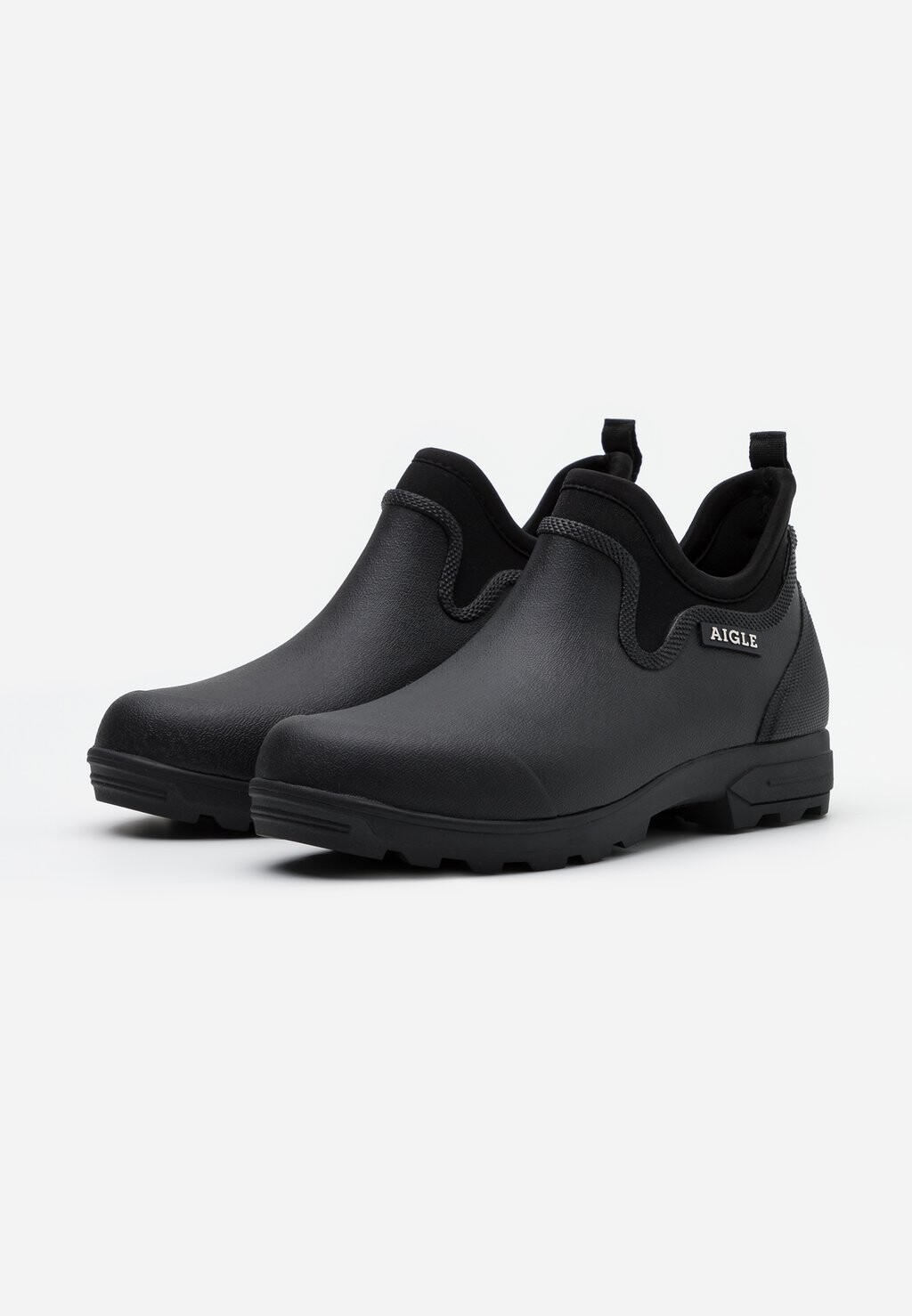 Женские резиновые ботинки Aigle с подкладкой, черный — фото 3