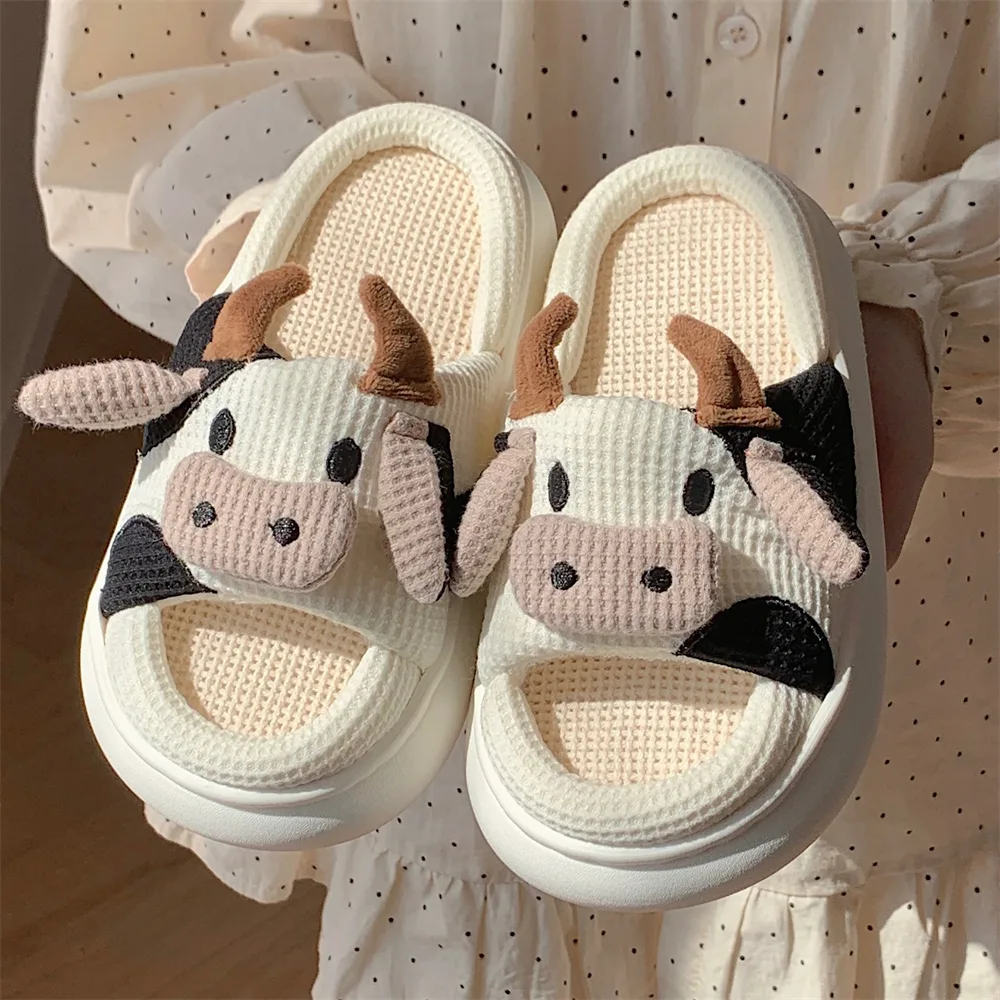 XIXITIAO Домашние летние тапочки unisex белые — фото 4