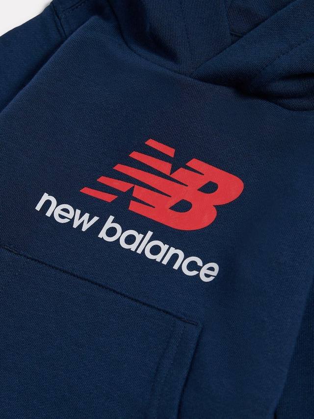 Детская толстовка с логотипом из хлопковой смеси New Balance, Nb Navy — фото 3
