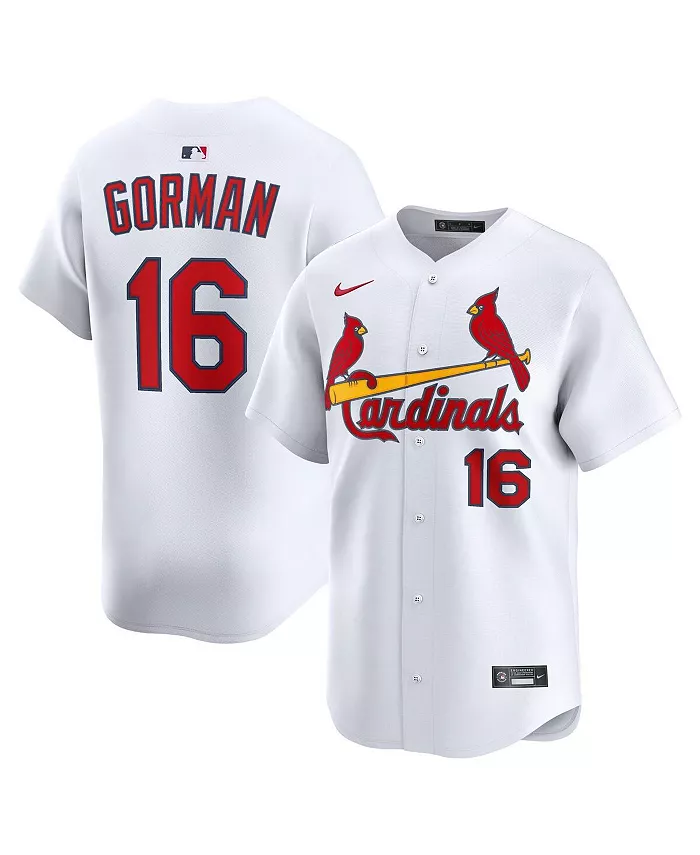 

Мужская домашняя ограниченная джерси Nolan Gorman St. Louis Cardinals белого цвета Nike