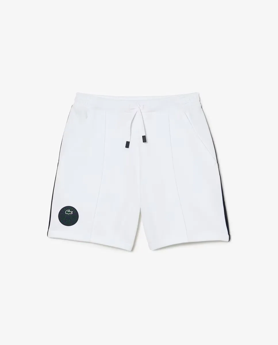 

Мужские классические теннисные шорты с декоративной нашивкой Ultra Dry Lacoste, белый