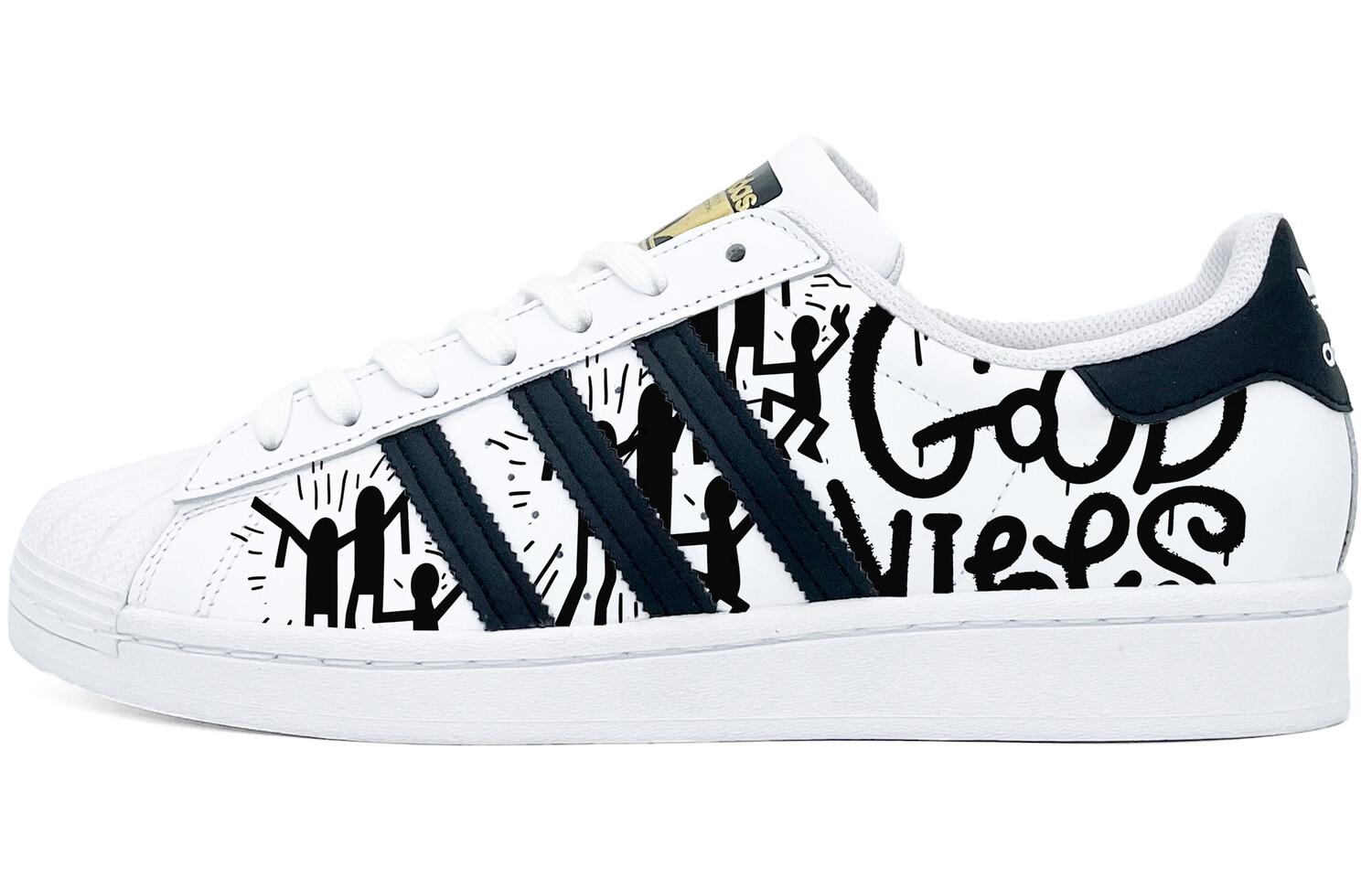 

Кроссовки adidas originals Superstar Skateboarding Shoes Unisex Low-top White, черный