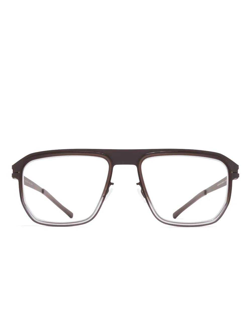 

Массивные очки в геометричной оправе Mykita, серый