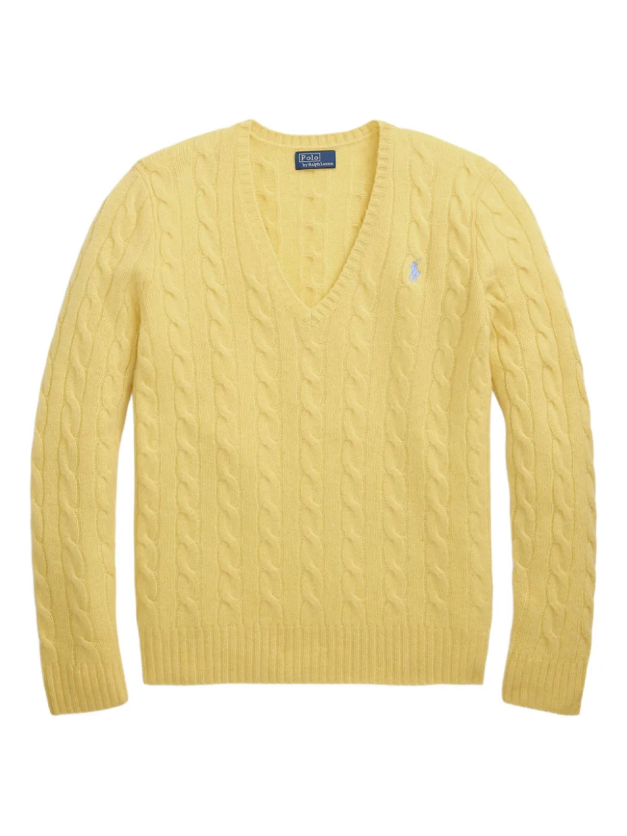 

Polo Ralph Lauren свитер фактурной вязки с V-образным вырезом, желтый