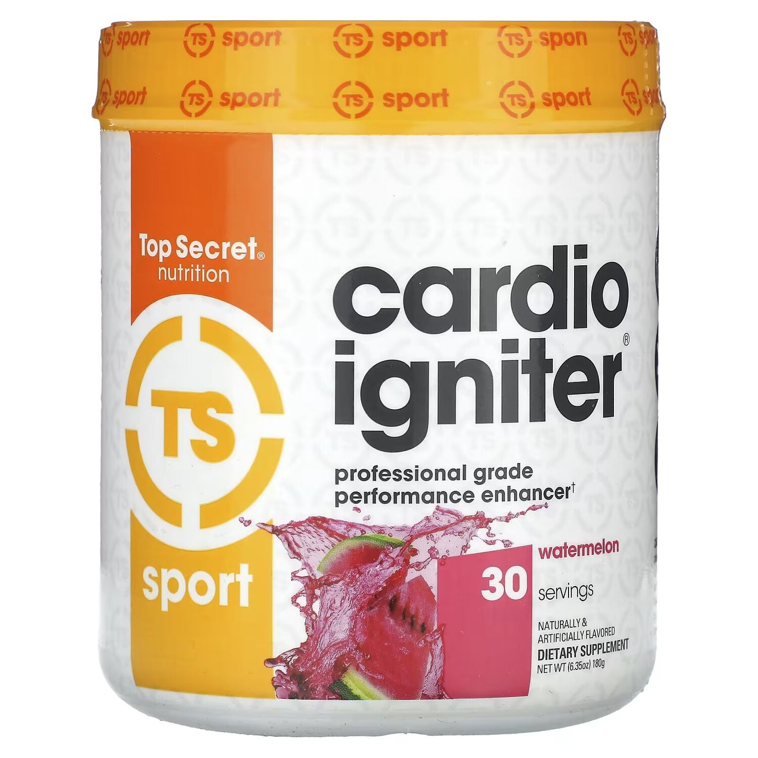 

Sport, Cardio Igniter, Усилитель производительности профессионального уровня, арбуз, 6,35 унции (180 г) Top Secret Nutrition