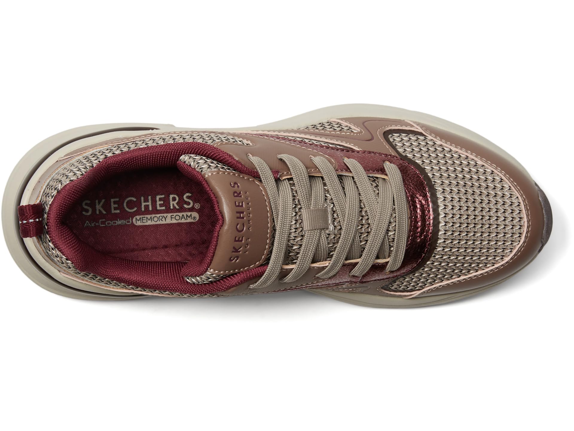 Кроссовки SKECHERS Hazel - Metallic Soiree, Brown/Dark Rose — фото 2