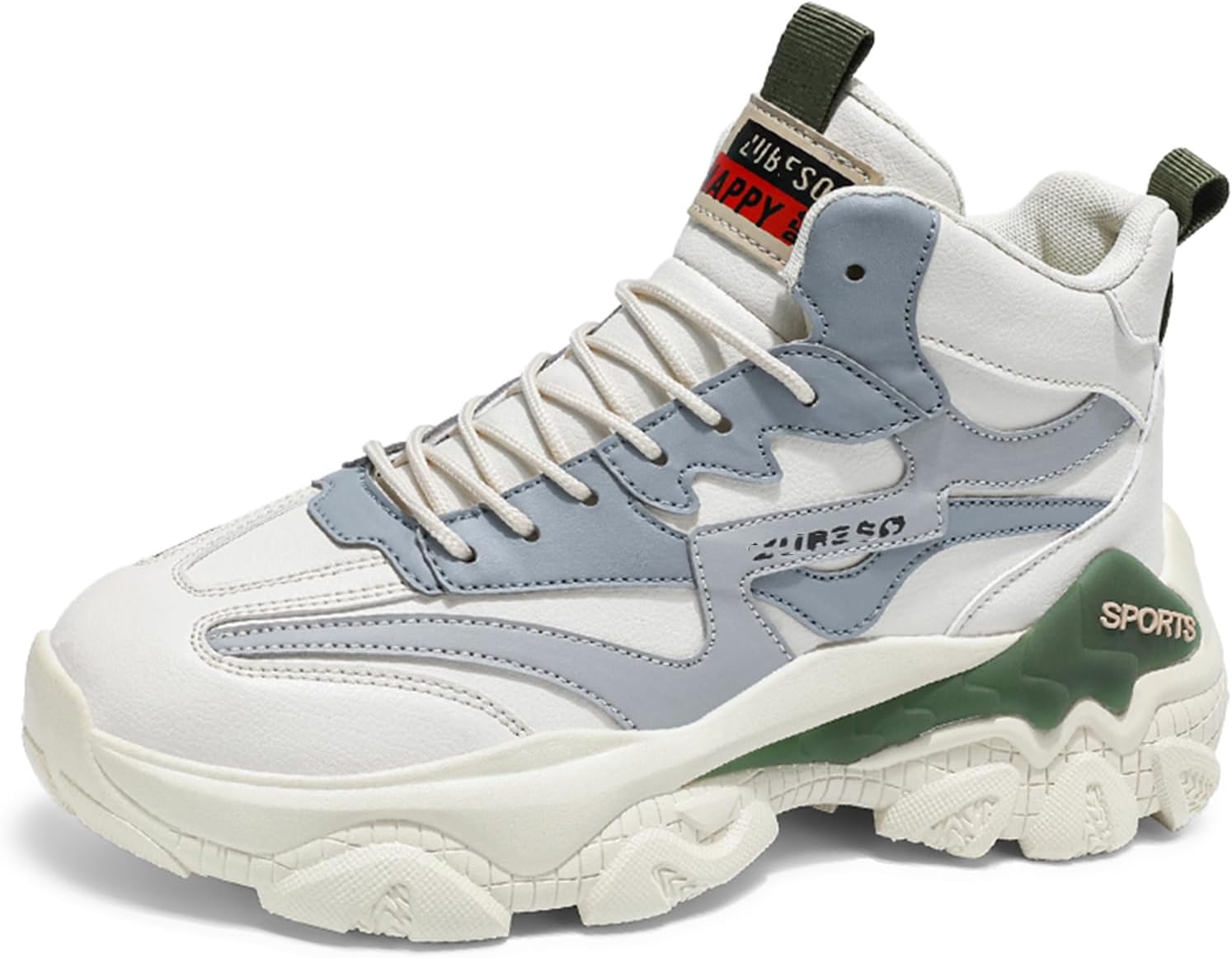 

Мужские высокие модные кроссовки с толстой подошвой, повседневные спортивные кеды для тенниса, бега и ходьбы Spwagym, серый