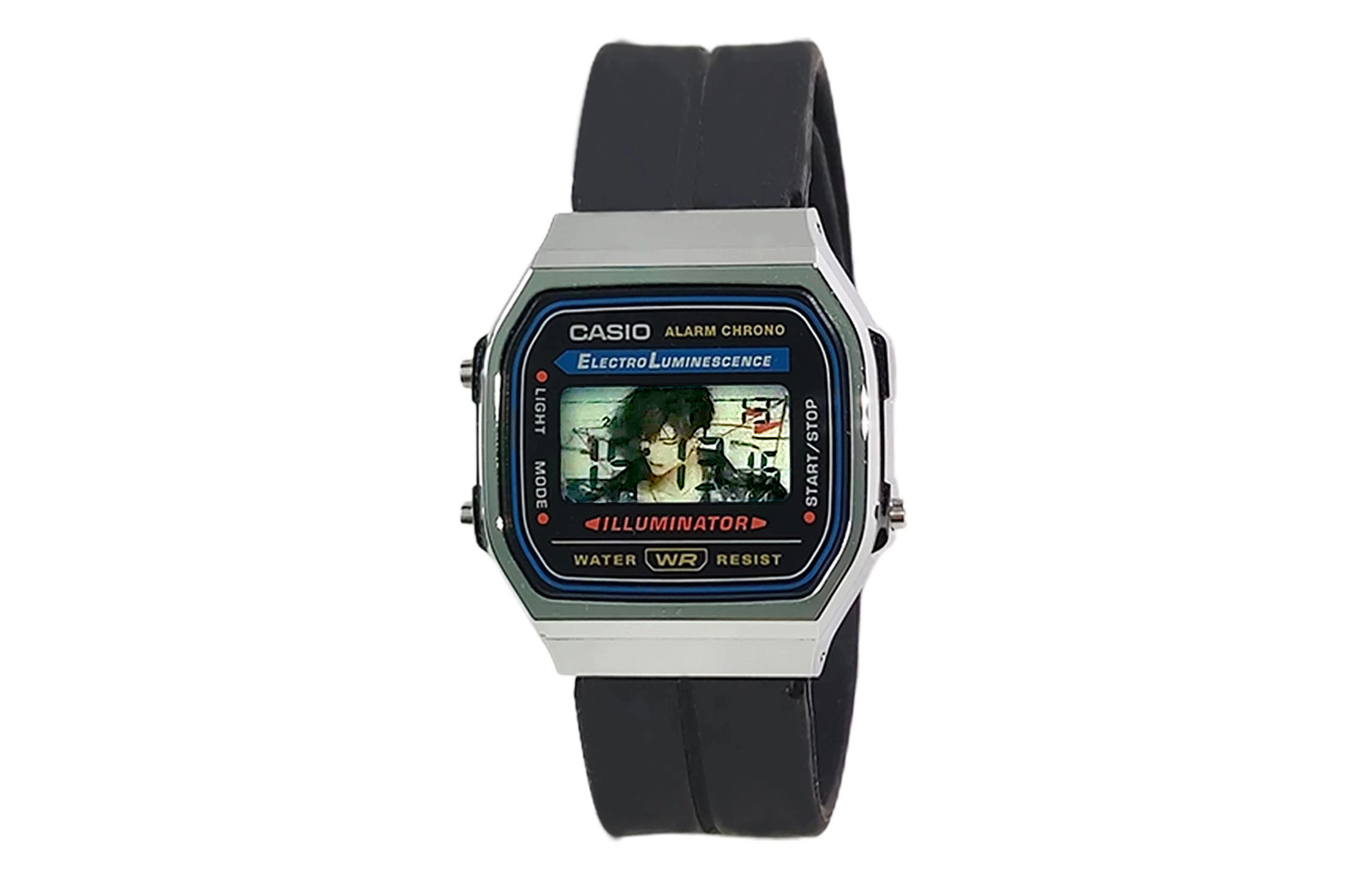 

CASIO Кварцевые часы унисекс с силиконовым ремешком и черным циферблатом