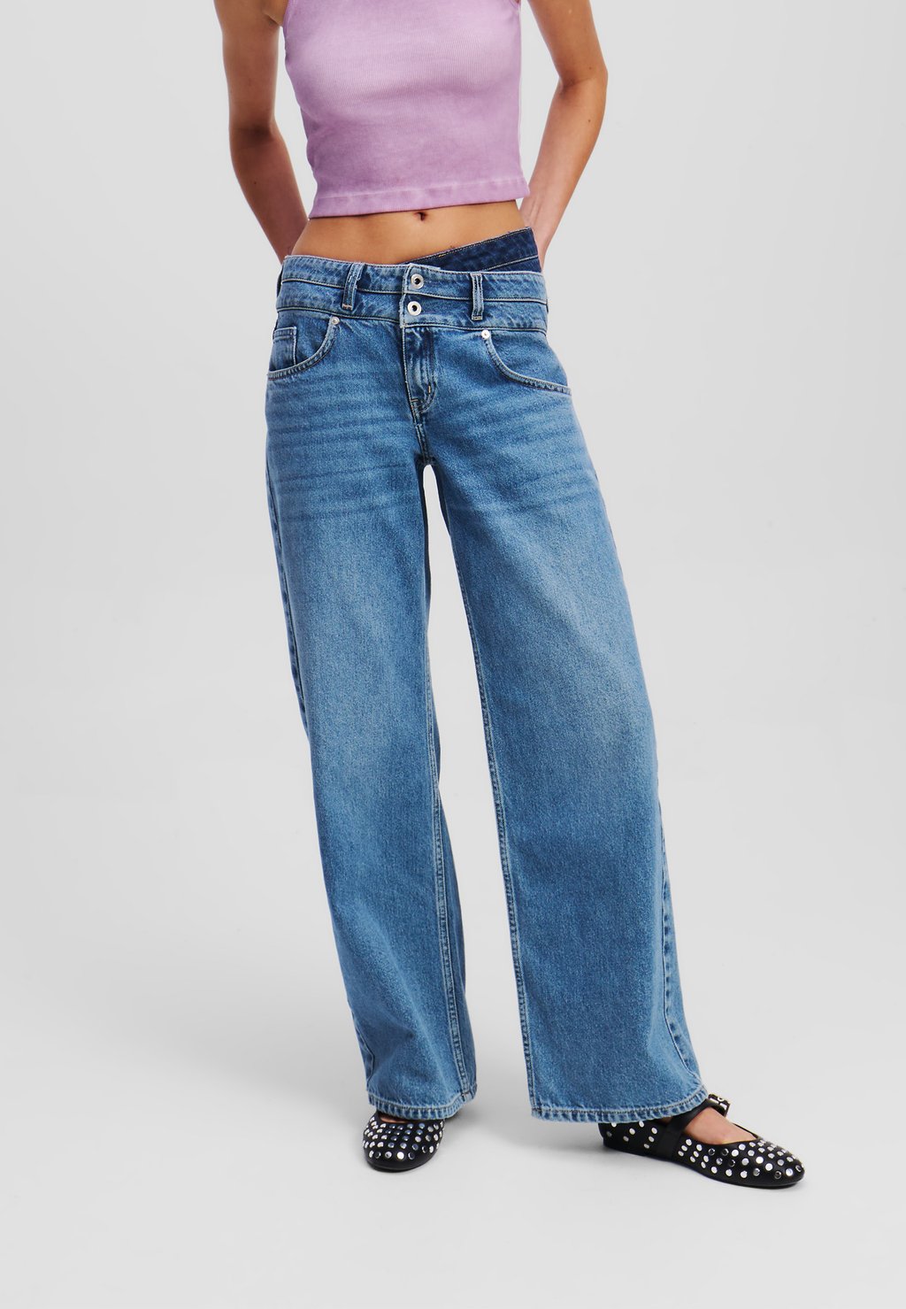 

Джинсы свободного кроя KARL LAGERFELD JEANS, синий