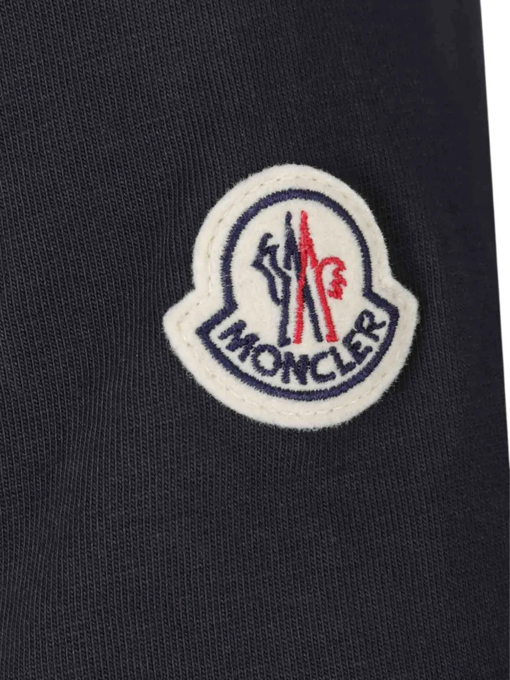 Футболка с круглым вырезом и нашивкой-логотипом Moncler, синий — фото 4