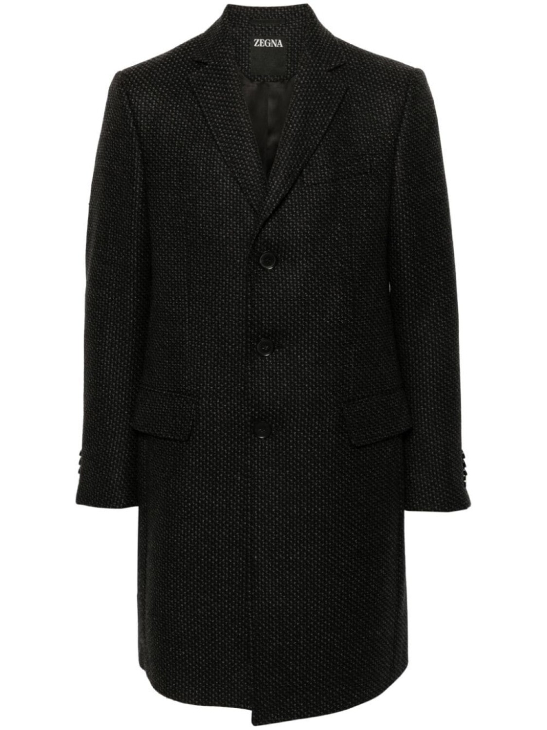 

Zegna однобортное пальто, серый
