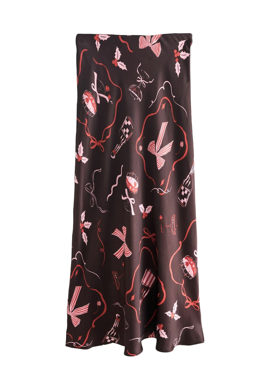 

Юбка Next REGULAR FIT- PRINT MIDI, Festive Christmas Printed/Red